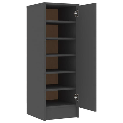 Dealsmate  Shoe Cabinet Grey 32x35x92 cm Engineered Wood