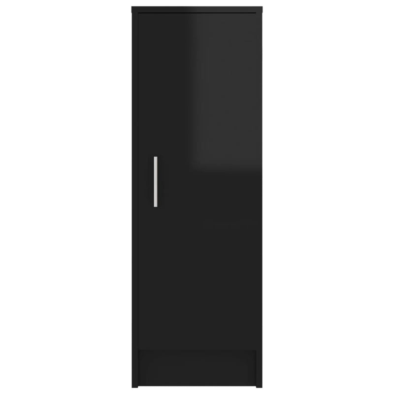 Dealsmate  Shoe Cabinet High Gloss Black 32x35x92 cm Engineered Wood