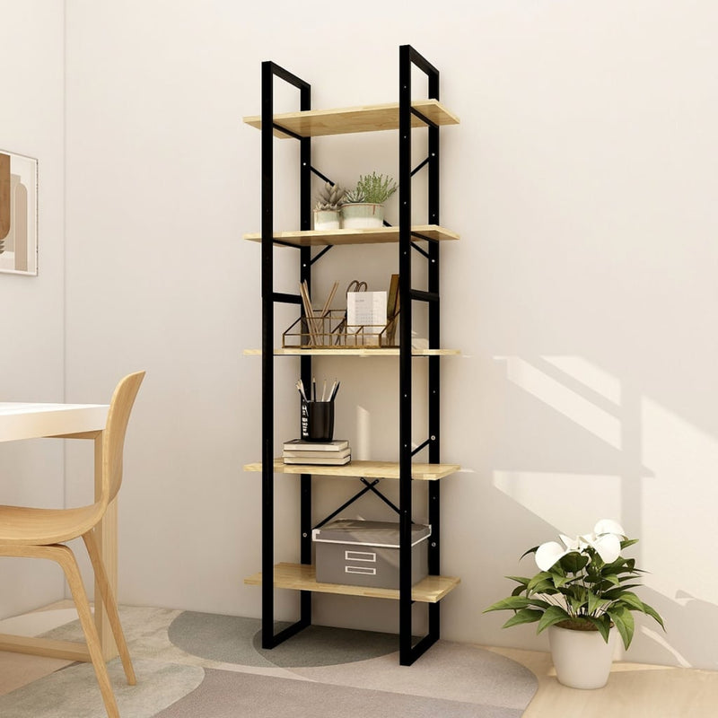 Dealsmate  5-Tier Book Cabinet 60x30x175 cm Pinewood