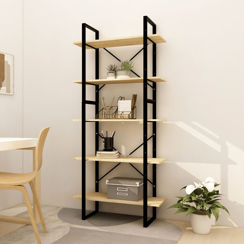 Dealsmate  5-Tier Book Cabinet 80x30x175 cm Pinewood