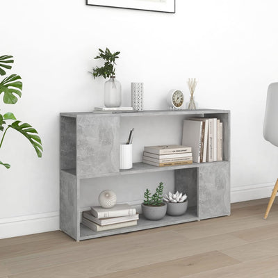 Dealsmate  Book Cabinet Concrete Grey 100x24x63 cm Engineered Wood