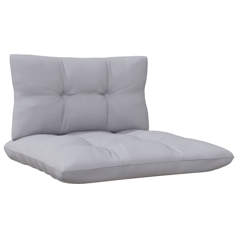 Dealsmate  Garden Middle Sofa with Grey Cushions Solid Pinewood