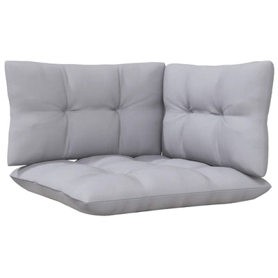 Dealsmate  2-Seater Garden Sofa with Grey Cushions Solid Pinewood
