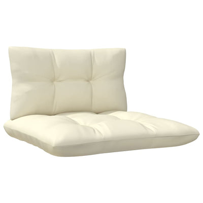 Dealsmate  2-Seater Garden Sofa with Cream Cushions Solid Pinewood