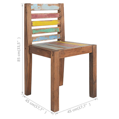 Dealsmate  Dining Chairs 6 pcs Solid Reclaimed Wood