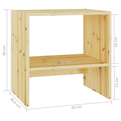 Dealsmate  Bedside Cabinets 2 pcs 40x30.5x40 cm Solid firwood