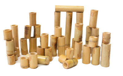 Dealsmate Bamboo Counting and Building Set 40PCE