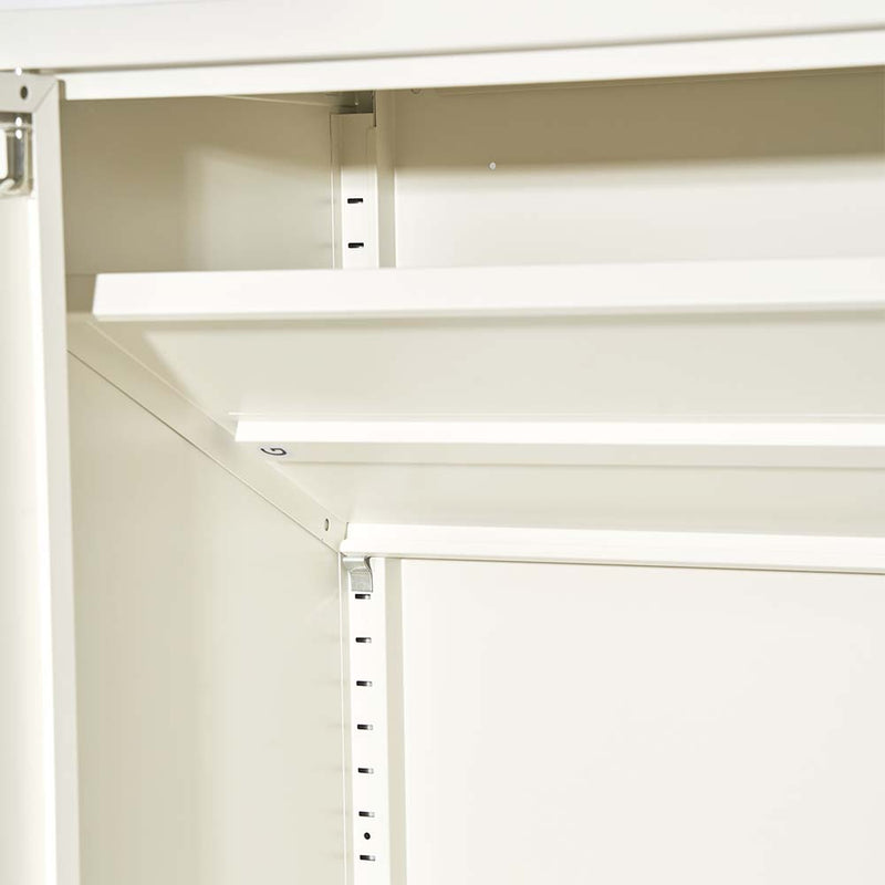 Dealsmate In Sweetheart Metal Locker Storage Shelf Shoe Cabinet Buffet Sideboard White