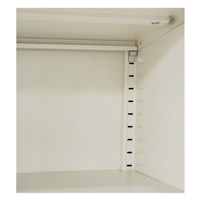 Dealsmate In Double Storage Cabinet Shelf Organizer Bedroom White
