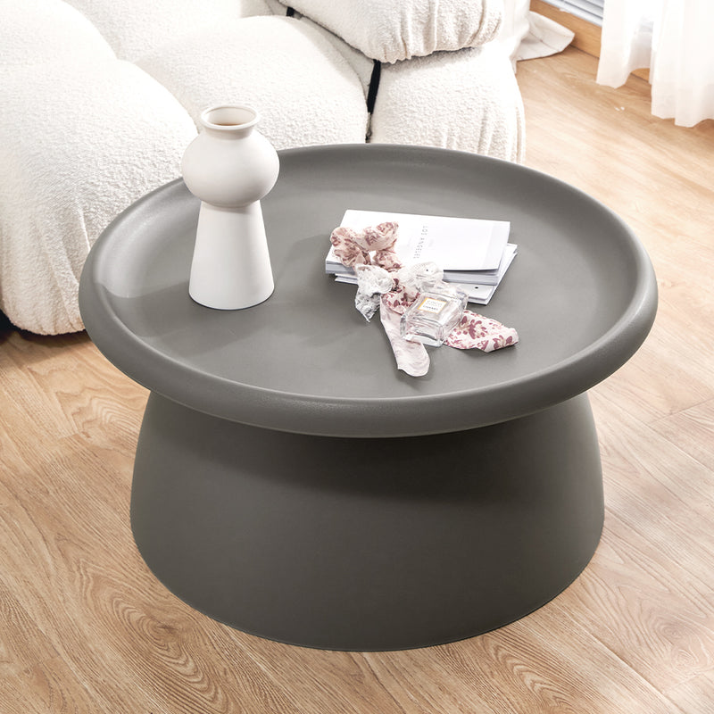 Dealsmate In Coffee Table Mushroom Nordic Round Large Side Table 70CM Grey