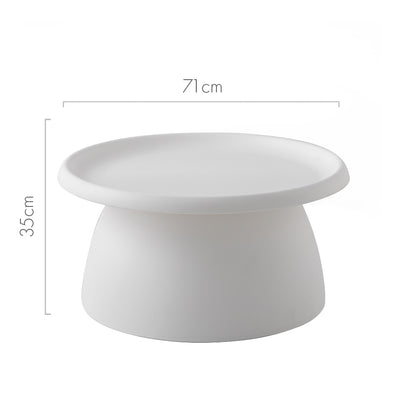 Dealsmate In Coffee Table Mushroom Nordic Round Large Side Table 70CM White