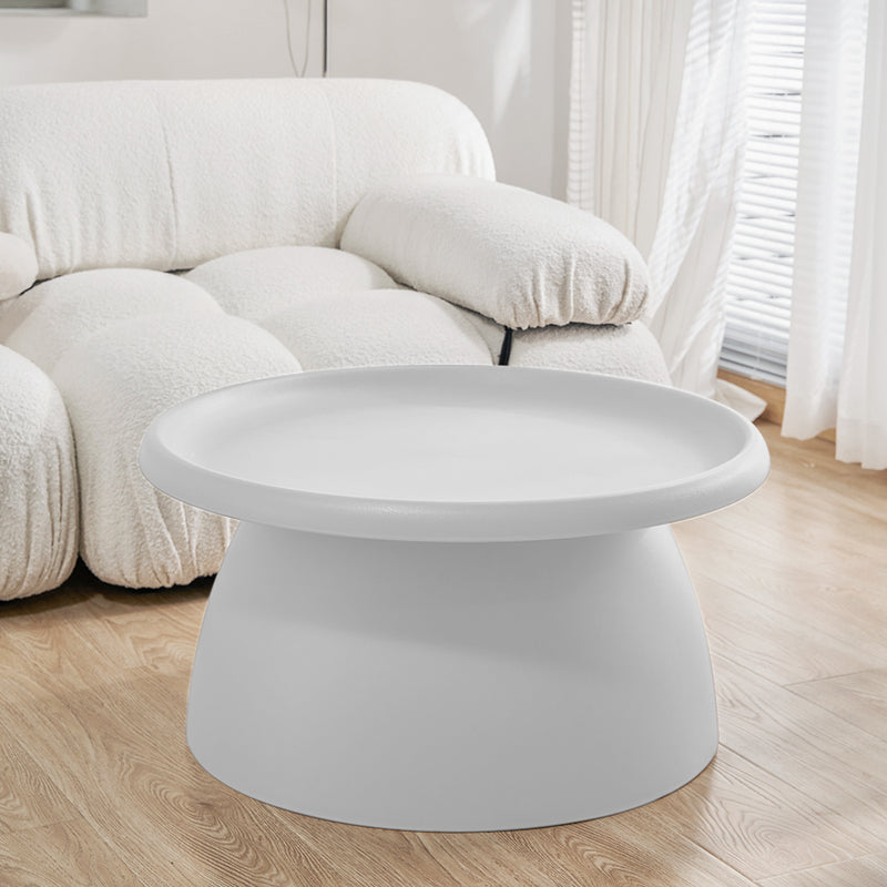 Dealsmate In Coffee Table Mushroom Nordic Round Large Side Table 70CM White