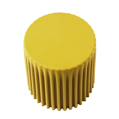 Dealsmate In Set of 2 Cupcake Stool Plastic Stacking Bar Stools Dining Chairs Kitchen Yellow