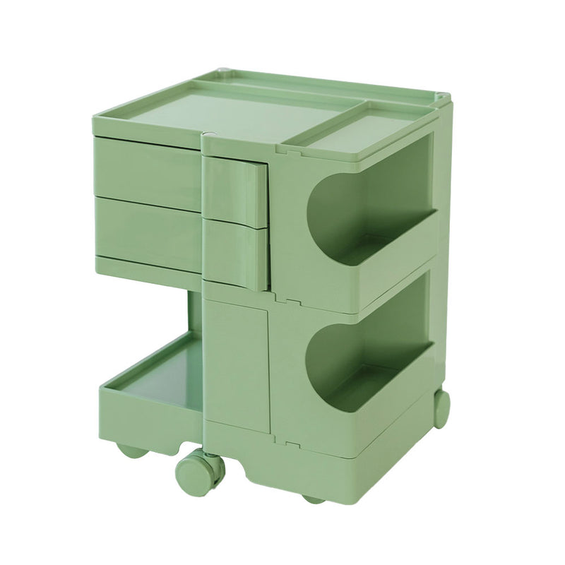 Dealsmate In Replica Boby Trolley Storage 3 Tier Drawer Cart Shelf Mobile Green
