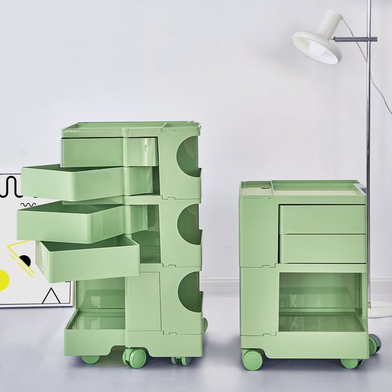Dealsmate In Replica Boby Trolley Storage 3 Tier Drawer Cart Shelf Mobile Green