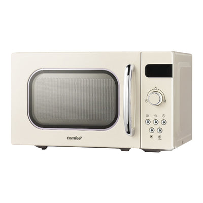 Dealsmate Comfee 20L Microwave Oven 800W Countertop Kitchen 8 Cooking Settings Cream