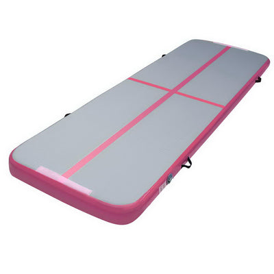 Dealsmate  3m x 1m Air Track Mat Gymnastic Tumbling Pink and Grey