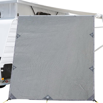 Dealsmate Pop Top Caravan Privacy Screen 2.1 x 1.8M Sun Shade End Wall Roll Out Awning