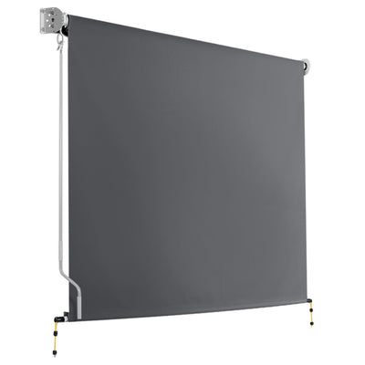 Dealsmate Instahut 1.8m x 2.5m Retractable Roll Down Awning - Grey