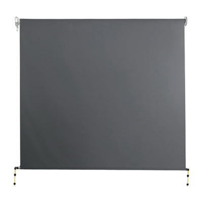 Dealsmate Instahut 2.4m x 2.5m Retractable Roll Down Awning - Grey