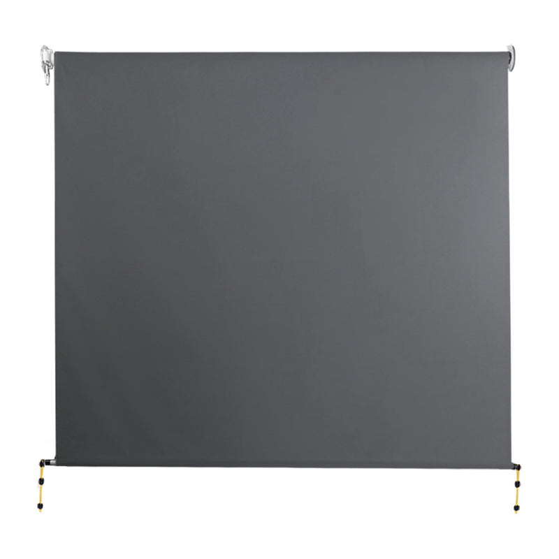 Dealsmate Instahut 2.4m x 2.5m Retractable Roll Down Awning - Grey