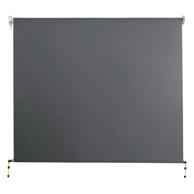Dealsmate Instahut 2.7m x 2.5m Retractable Roll Down Awning - Grey