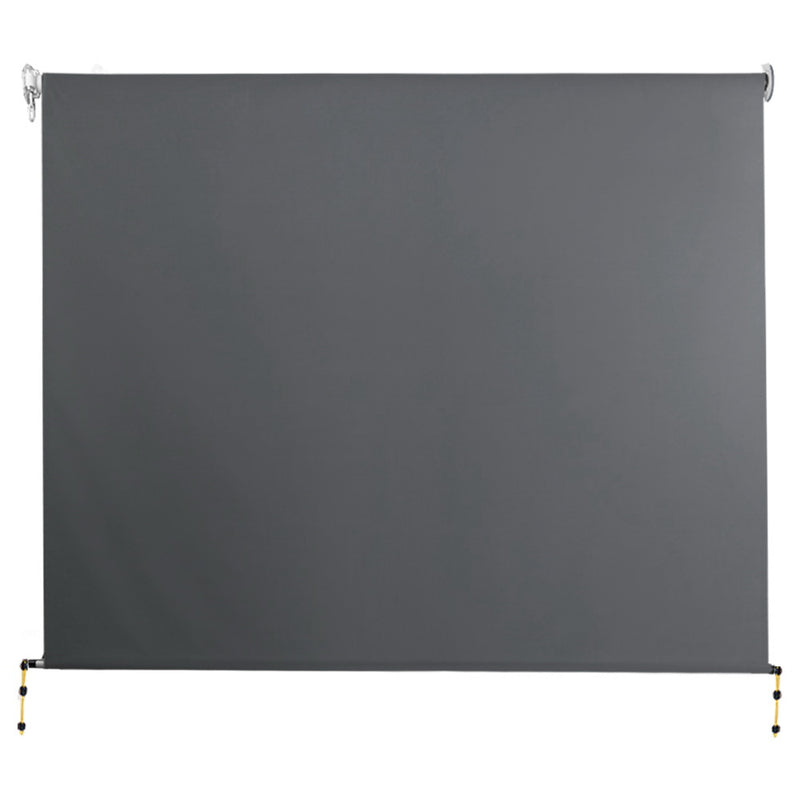 Dealsmate Instahut 3m x 2.5m Retractable Roll Down Awning - Grey
