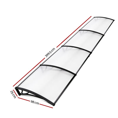 Dealsmate Instahut Window Door Awning Door Canopy Patio UV Sun Shield 1mx4m DIY