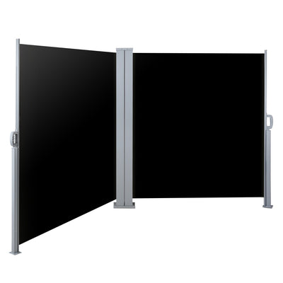 Dealsmate Instahut 2X6M Retractable Side Awning Garden Patio Shade Screen Panel Black