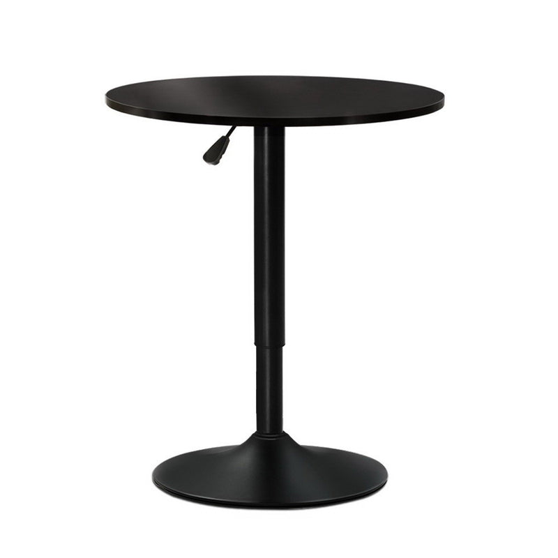 Dealsmate  Bar Table Kitchen Tables Swivel Round Metal Black