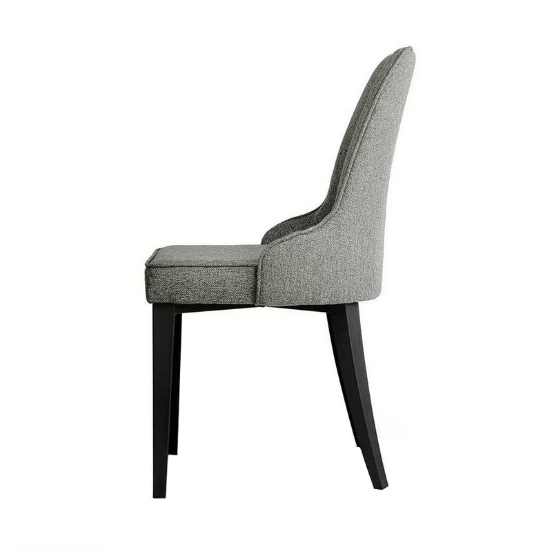 Dealsmate  Set of 2 Fabric Dining Chairs - Grey