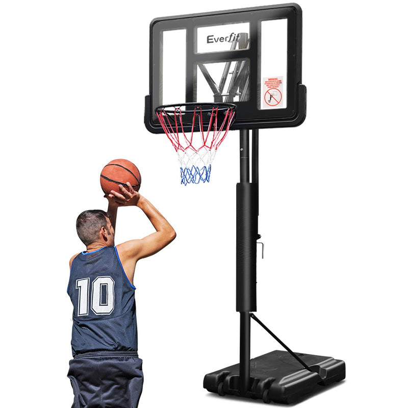 Dealsmate  3.05M Basketball Hoop Stand System Adjustable Height Portable Pro Black
