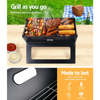 Dealsmate Grillz Notebook Portable Charcoal BBQ Grill