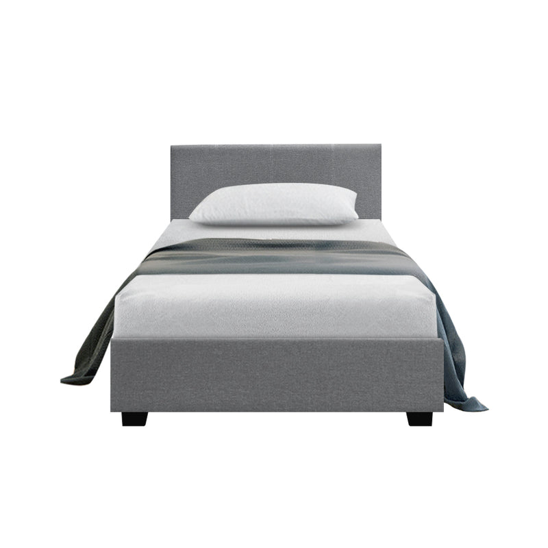 Dealsmate  Bed Frame King Single Size Gas Lift Grey NINO