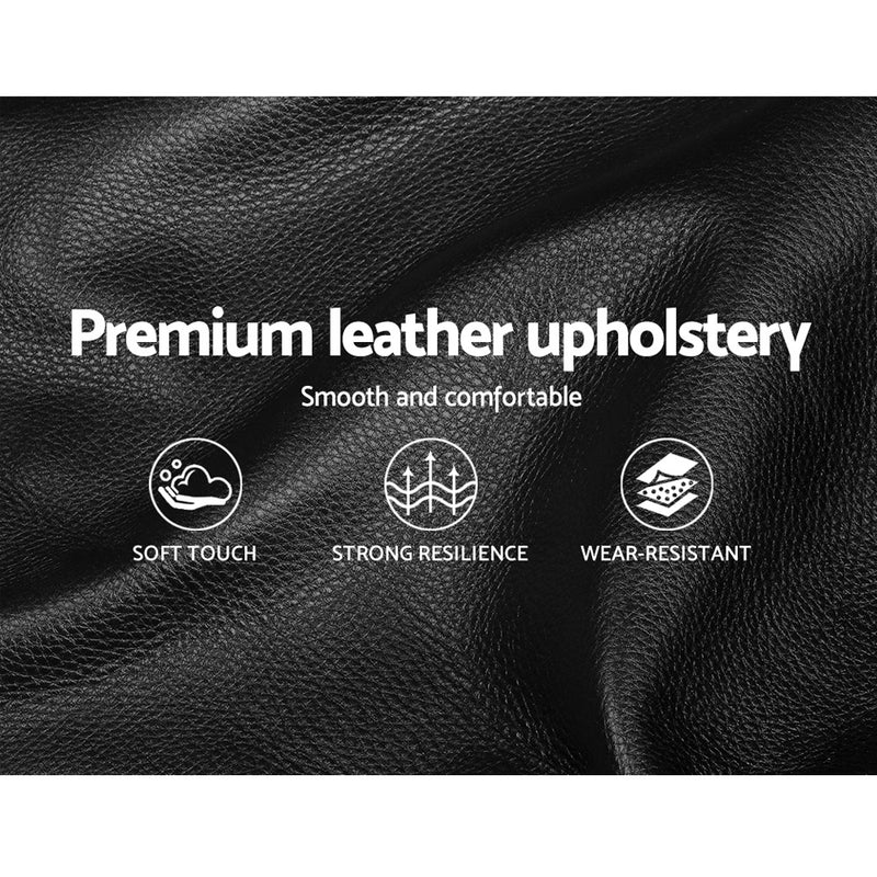 Dealsmate  Nino Bed Frame PU Leather - Black Queen