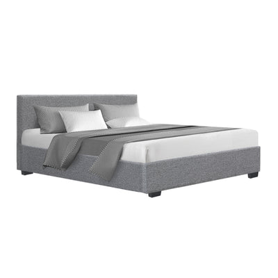 Dealsmate  Bed Frame Queen Size Gas Lift Grey NINO