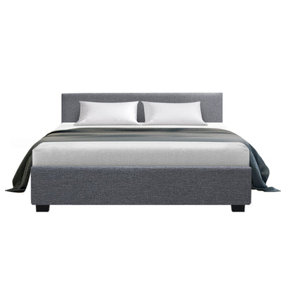 Dealsmate  Bed Frame Queen Size Gas Lift Grey NINO