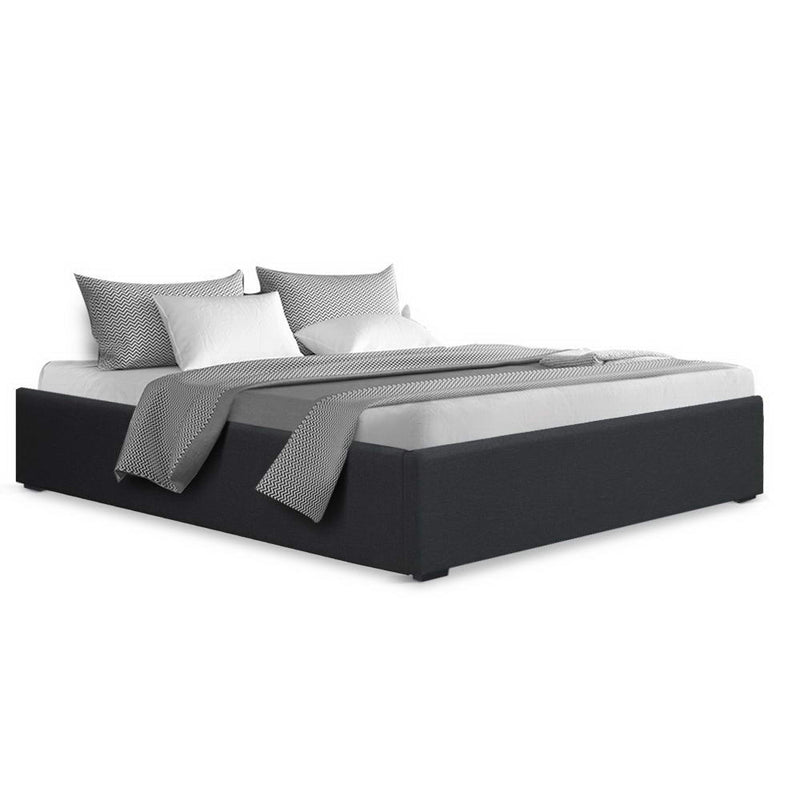 Dealsmate  Bed Frame Double Size Gas Lift Base Charcoal TOKI