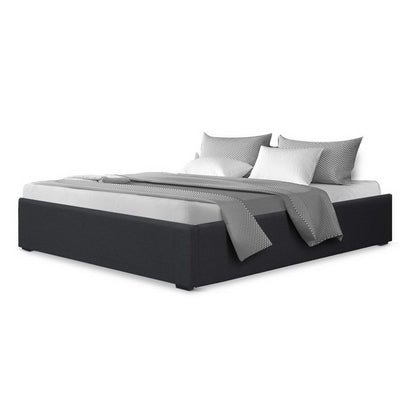 Dealsmate  Bed Frame Double Size Gas Lift Base Charcoal TOKI