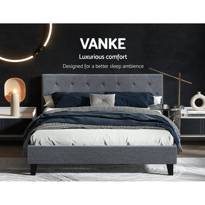Dealsmate  Bed Frame Queen Size Grey VANKE