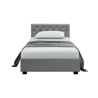 Dealsmate  Bed Frame King Single Size Gas Lift Grey VILA
