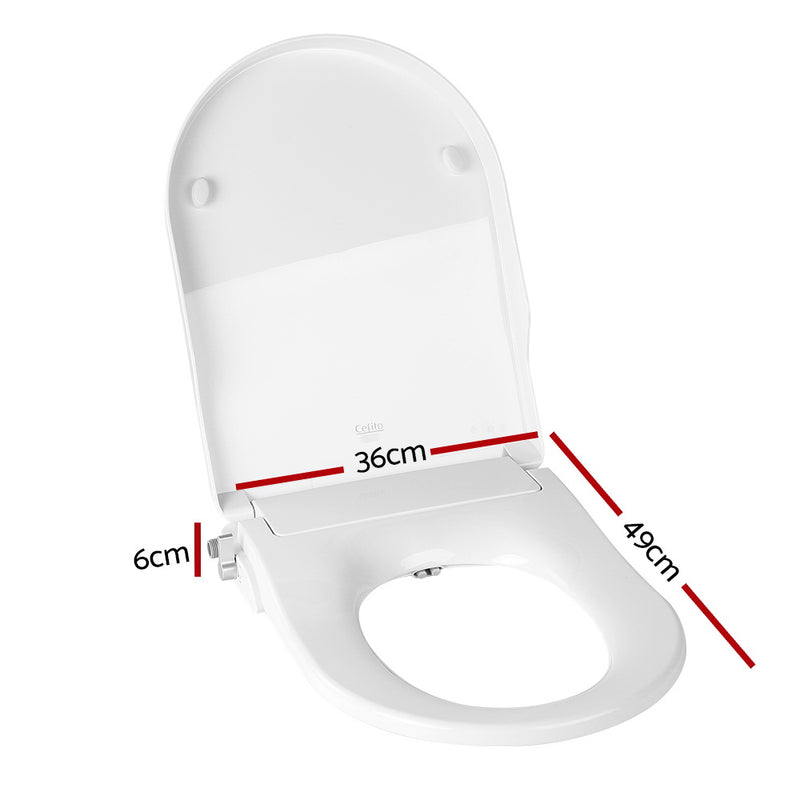 Dealsmate Non Electric Bidet Toilet Seat Bathroom - White