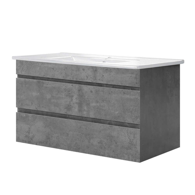 Dealsmate Cefito 900mm Bathroom Vanity Cabinet Basin Unit Sink Storage Wall Mounted Cement