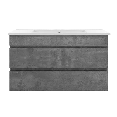 Dealsmate Cefito 900mm Bathroom Vanity Cabinet Basin Unit Sink Storage Wall Mounted Cement