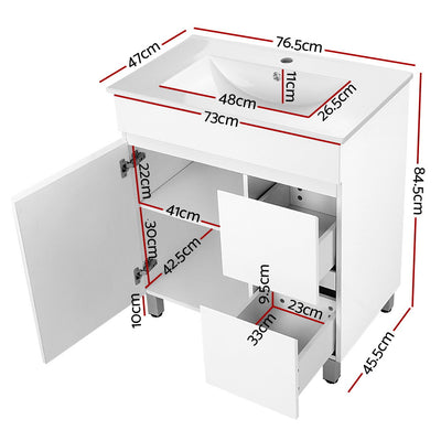 Dealsmate Cefito Vanity Unit 765mm Freestanding Basin Cabinet