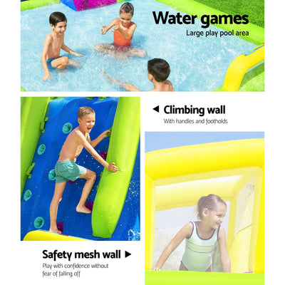 Dealsmate  Inflatable Water Pack Pool Slide Castle Playground H2OGO Splash Course