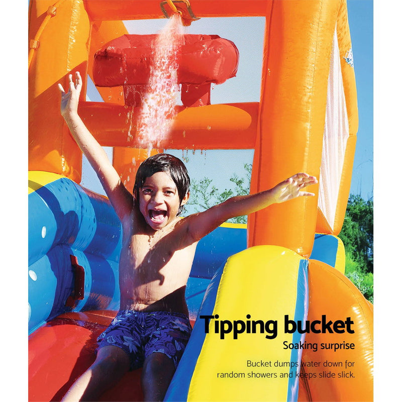 Dealsmate  Inflatable Water Slide Pool Slide Jumping Castle Playground Toy Splash