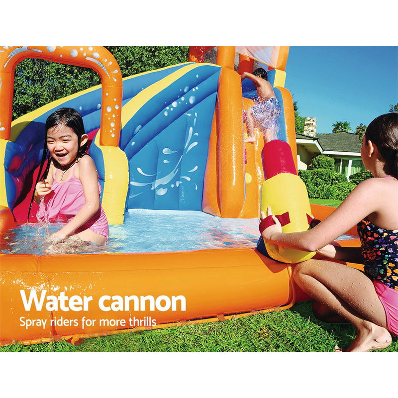 Dealsmate  Inflatable Water Slide Pool Slide Jumping Castle Playground Toy Splash