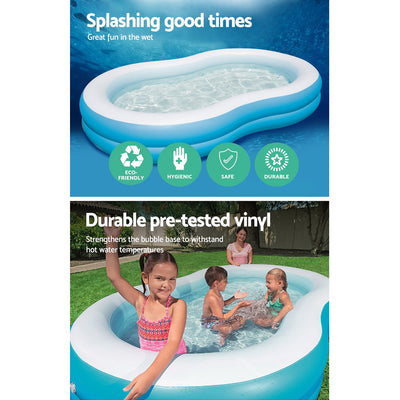 Dealsmate  Kids Pool 262x157x46cm Inflatable Above Ground Swimming Pools 544L