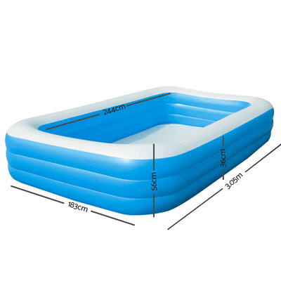Dealsmate  Inflatable Kids Above Ground Swimming Pool
